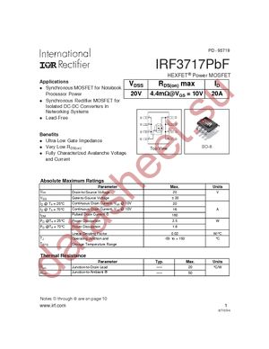 IRF3717PBF datasheet  
